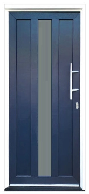 kunststof deur donkerblauw